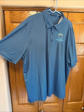 Cutter & Buck Men's Blue Micro-Check Performance Polo-XXL